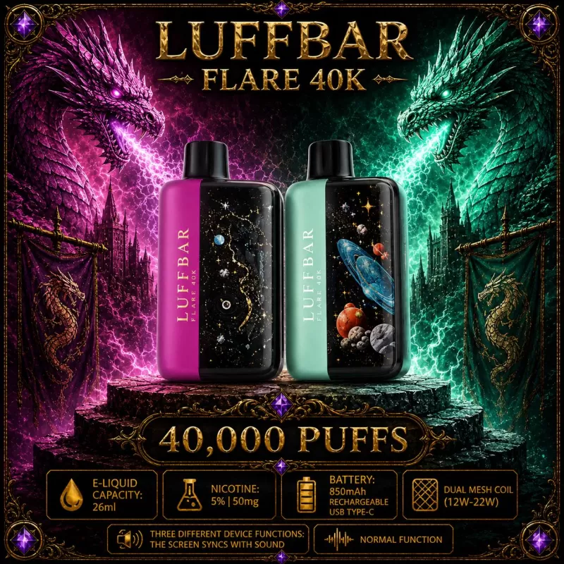 LUFFBAR Flare 40K - Fruity Cool Dragonfruit