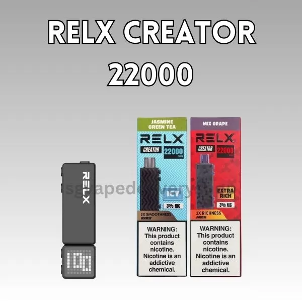 Relx Creator 22000 Puffs - Starter Kit (Device + Cartridge) / Jasmine Green Tea