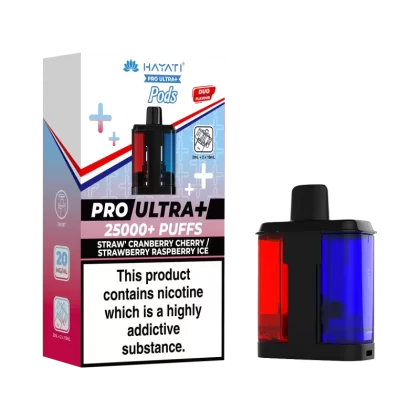 Straw' Cranberry Cherry / Strawberry Raspberry Ice Hayati Pro Ultra Plus Refill Pack - 20mg