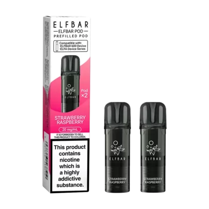 Strawberry Raspberry Elfbar 600 Pods - 20mg