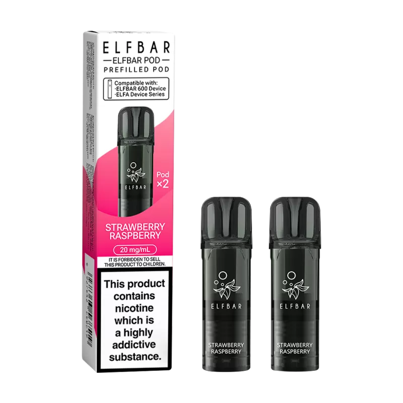 Strawberry Raspberry Elfbar 600 Pods - 20mg