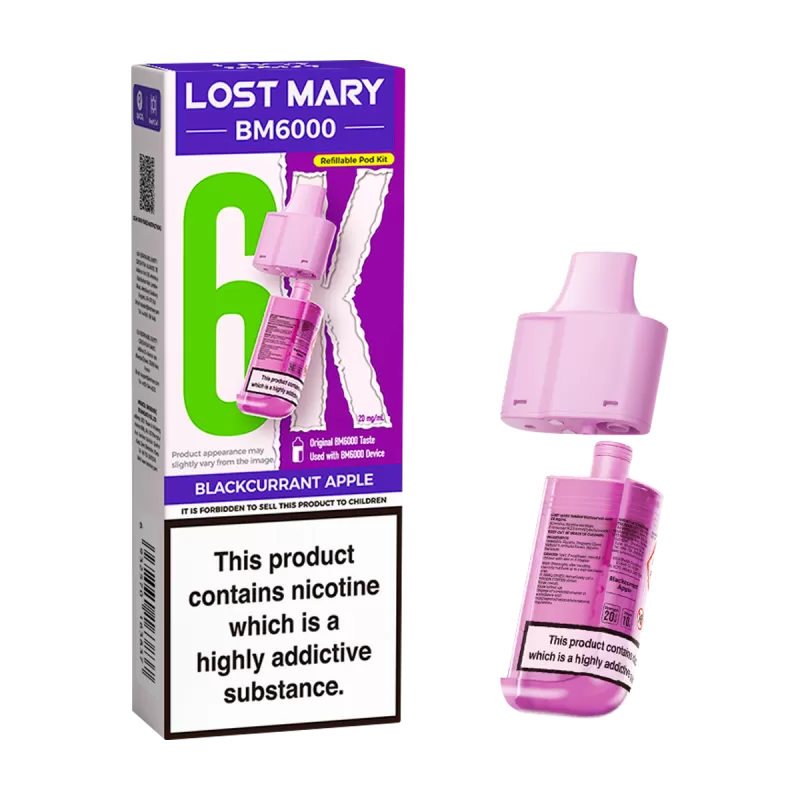 Blackcurrant Apple Lost Mary BM6000 Refill Pack - 20mg