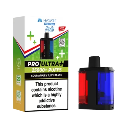 Sour Apple / Juicy Peach Hayati Pro Ultra Plus Refill Pack - 20mg