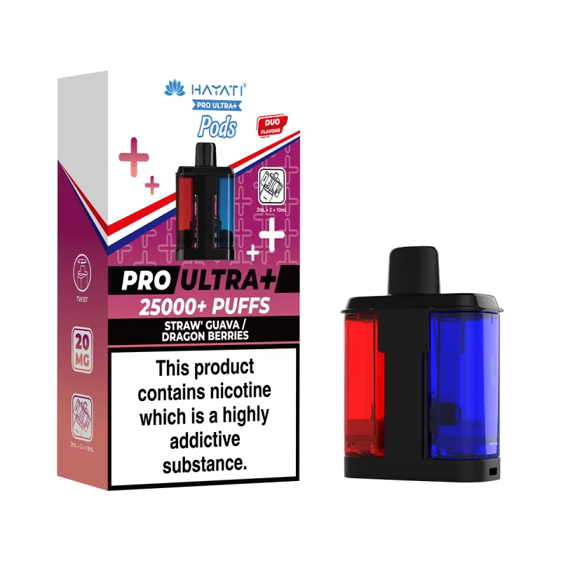 Straw' Guava / Dragon Berries Hayati Pro Ultra Plus Refill Pack - 20mg