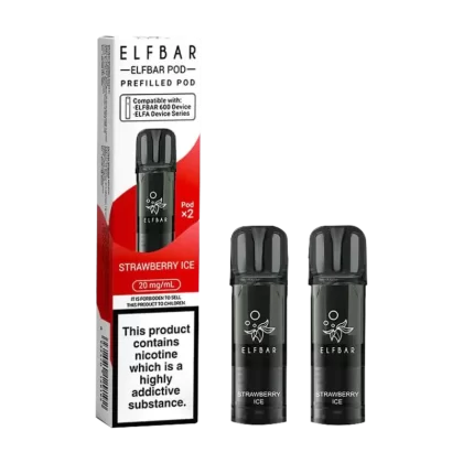 Strawberry Ice Elfbar 600 Pods - 20mg