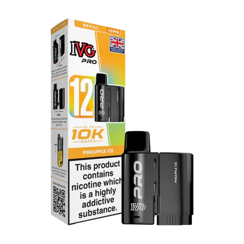 Pineapple Ice IVG Pro 12 Refill Pack - 10mg - Image 2