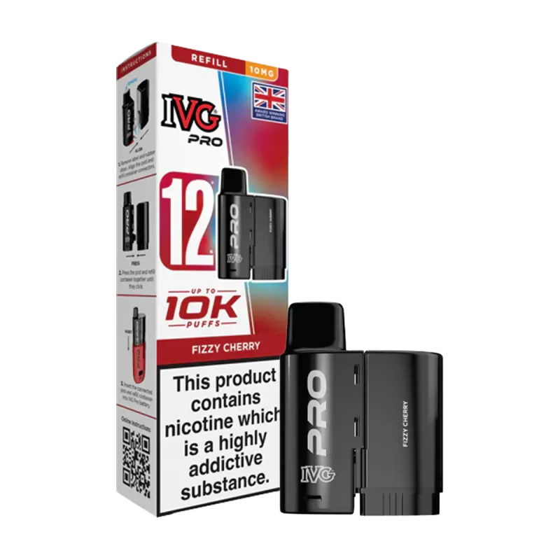 Fizzy Cherry IVG Pro 12 Refill Pack - 0mg - Image 2