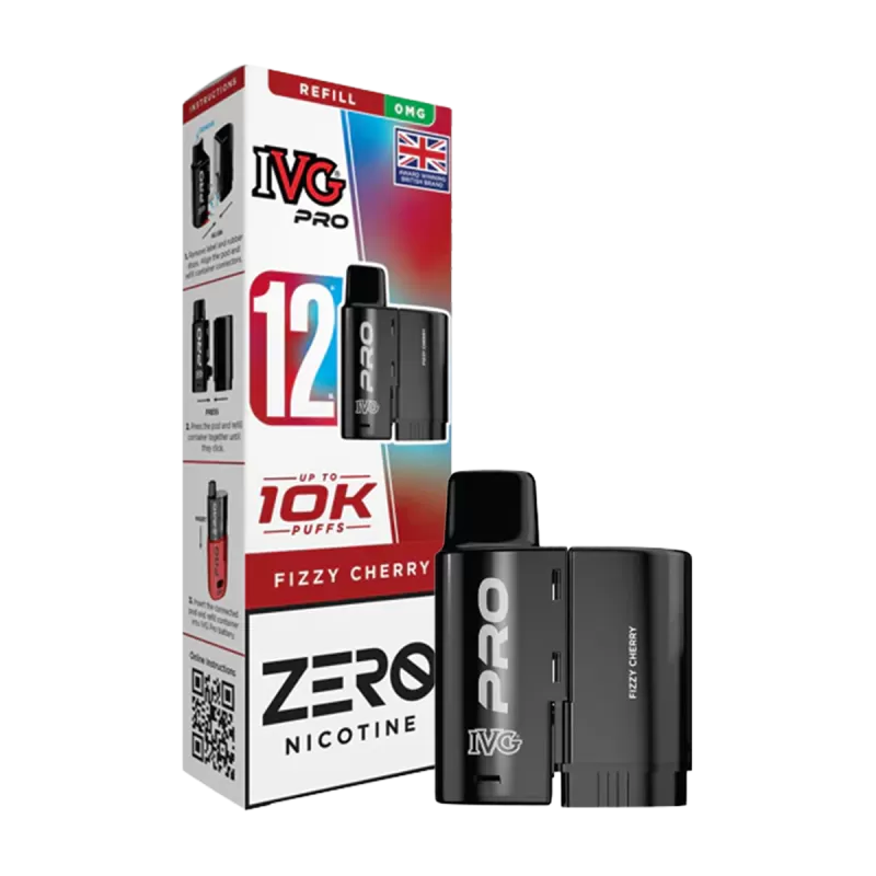 Fizzy Cherry IVG Pro 12 Refill Pack - 0mg - Image 3