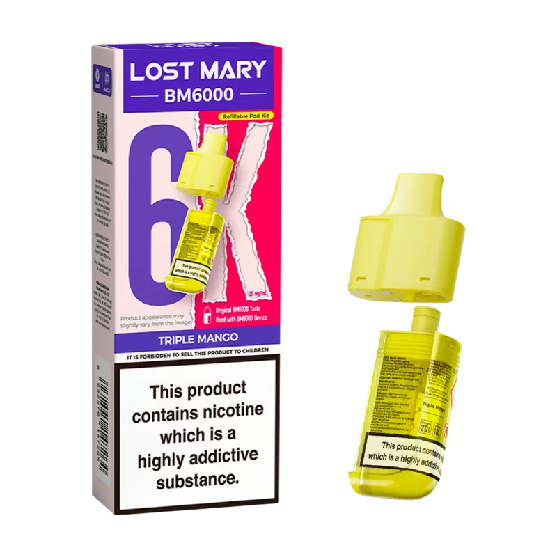 Triple Mango Lost Mary BM6000 Refill Pack - 0mg
