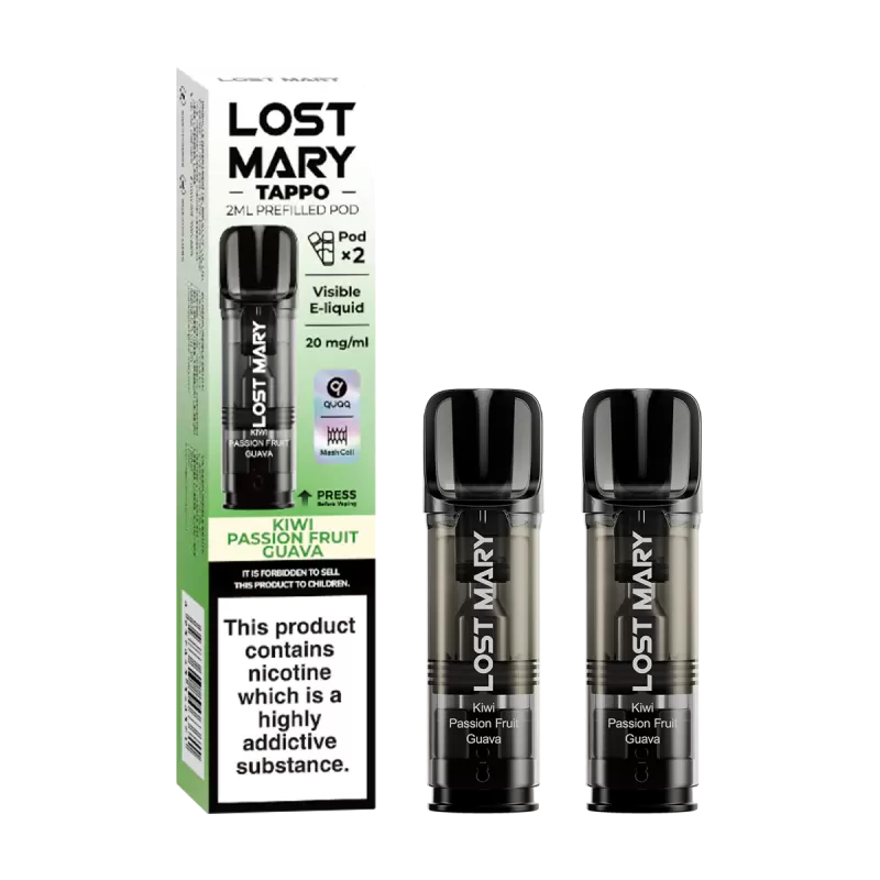 Kiwi Passion Fruit Guava Lost Mary Tappo Pods - 20mg