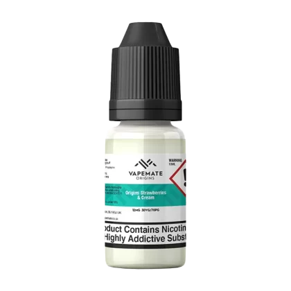 Vapemate Origins Strawberries & Cream 10ml - 12mg