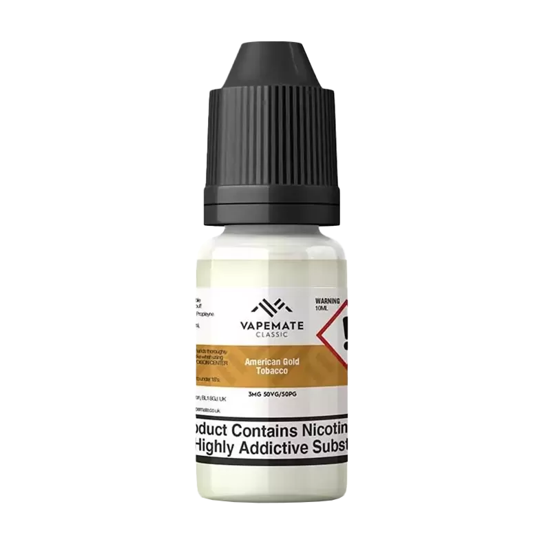 Vapemate Classic American Gold Tobacco 10ml - 70VG / 30PG / 12mg