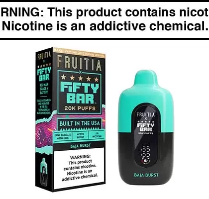FRUITIA X FIFTY BAR 20K DISPOSABLE VAPE – 20,000 PUFFS