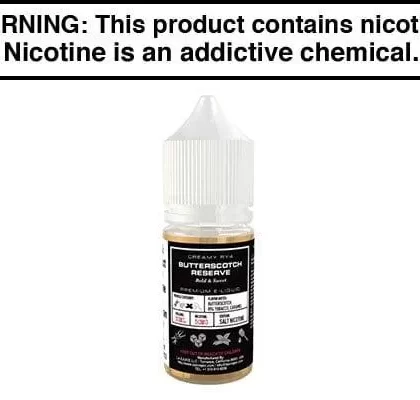 BUTTERSCOTCH GRAND RESERVE BY GLAS BASIX NIC SALTS 30ML