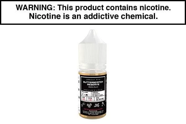 BUTTERSCOTCH GRAND RESERVE BY GLAS BASIX NIC SALTS 30ML