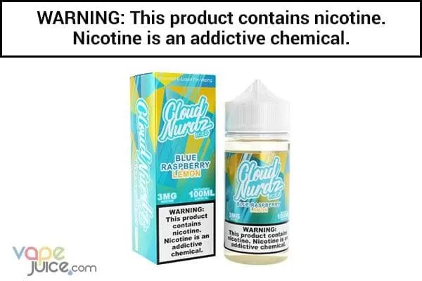 BLUE RAZZ LEMON ICED BY CLOUD NURDZ TFN 100ML