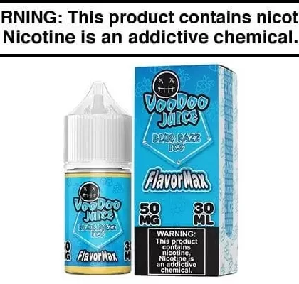 BLUE RAZZ ICE BY VOODOO JUICE FLAVORMAX SALTS 30ML