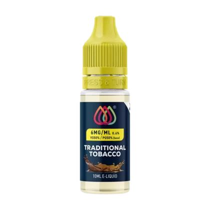 Traditional Tobacco E-Liquid by Aquavape - 10ml - 6mg