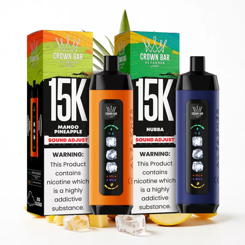 Al Fakher 15000 Ice Adjust Clouds | Al Fakher Crown Bar 15K Puffs Cool Disposable Vape