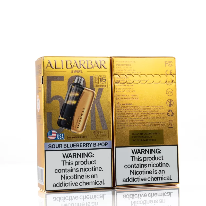 Alibarbar Swirl 50K Disposable Vape - Triple Berries - Image 2