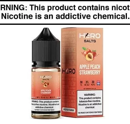 APPLE PEACH STRAWBERRY BY HERO SALTS 30ML
