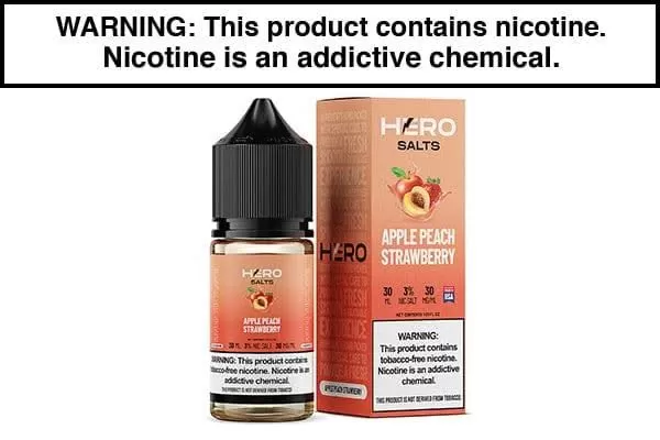 APPLE PEACH STRAWBERRY BY HERO SALTS 30ML