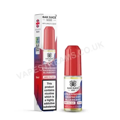 Bar Juice 5000 Strawberry Raspberry Blueberry Nic Salt E-Liquid