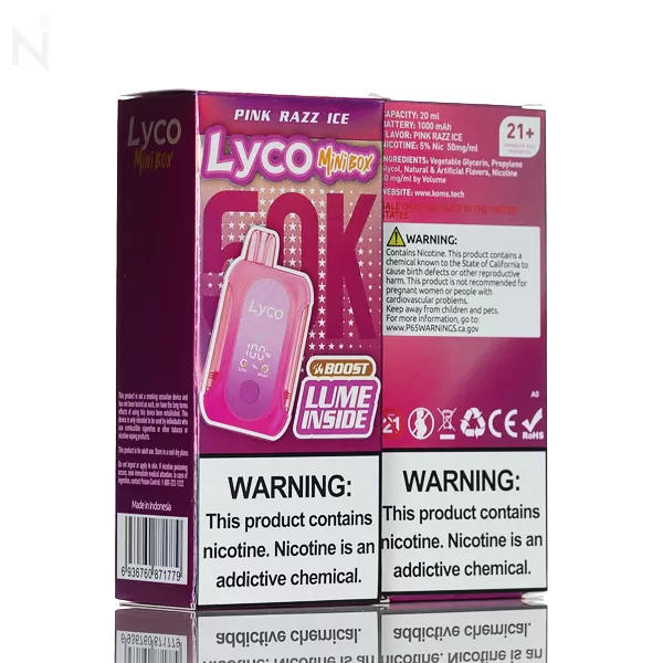 Lyco Mini Box 50K Disposable Vape - Powered by SMOK - Strawberry Watermelon Ice - Image 3