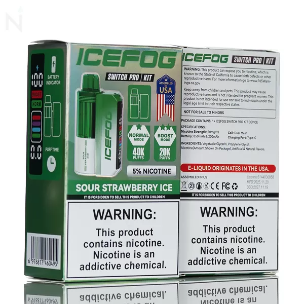 IceFog 40K Switch Pro Disposable Vape Full Kit - Foger Compatible - Watermelon Ice - Image 3