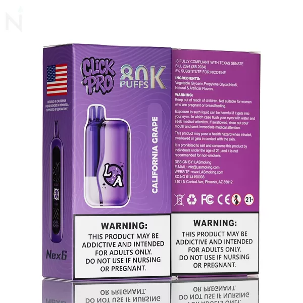 L&A Click Pro 80K Puffs Disposable Kit - 22mL - Strawberry Cupcake - Image 3