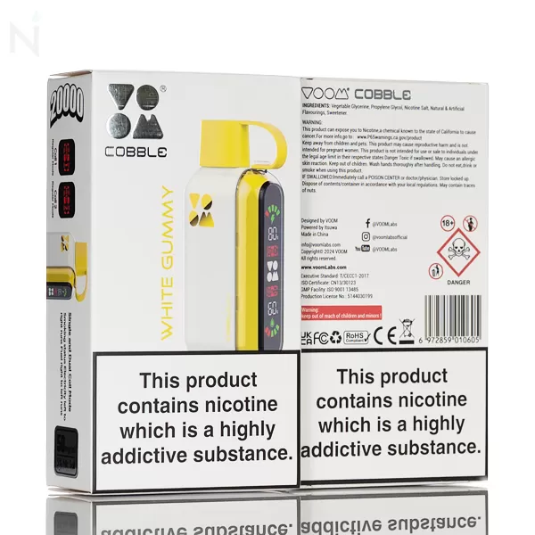 Voom Cobble 20K Puffs Disposable Vape - 16mL - Banana Ice - Image 3