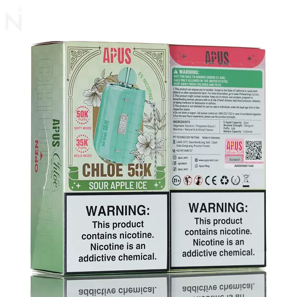 APUS Chloe 50K Puffs Disposable - 20mL - Grape Crystal - Image 3