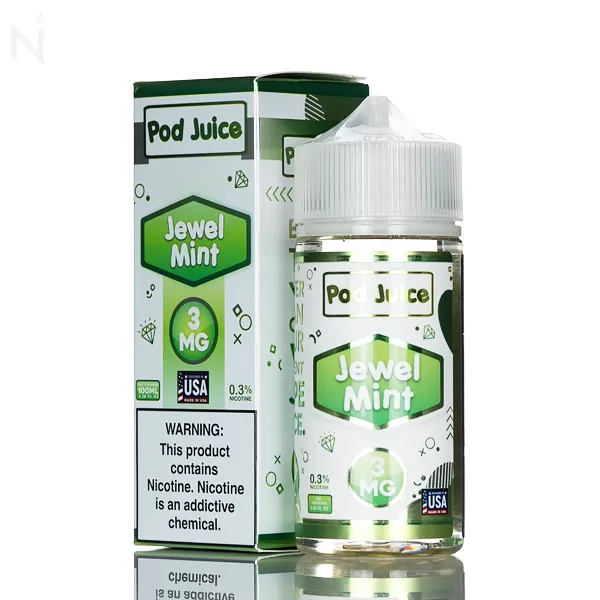 Pod Juice E-Liquid - Jewel Mint - 100ml - 3mg - Image 2