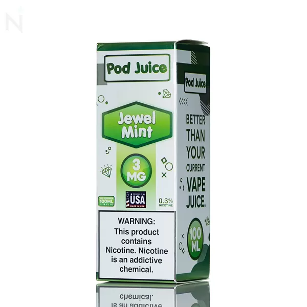 Pod Juice E-Liquid - Jewel Mint - 100ml - 3mg - Image 3