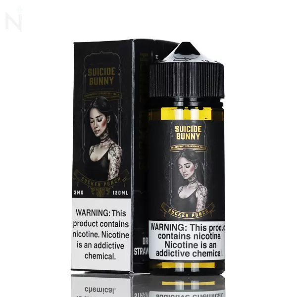 Suicide Bunny E-Liquid - Sucker Punch (Strawberry Dragonfruit Cream) - 120ml - 6mg