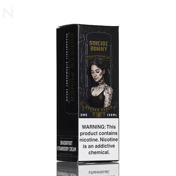 Suicide Bunny E-Liquid - Sucker Punch (Strawberry Dragonfruit Cream) - 120ml - 6mg - Image 3