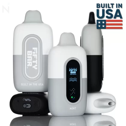 Fifty Bar V2 Silver Series 20mg Disposable Vape - Gold Tobacco