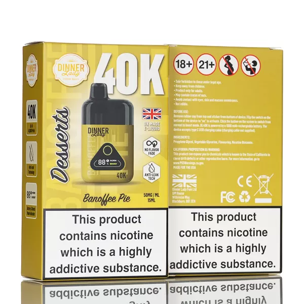 Dinner Lady Desserts 40K Puffs Disposable - Strawberry Cupcake - Image 3