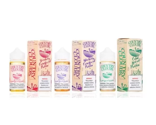 Country Clouds E-Liquid - Corn Bread Puddin'- 100mL - 3mg - Image 3