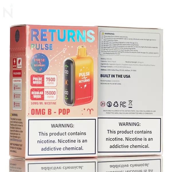 Pulse Returns 15000 Puff Disposable Vape - Tropical Rainbow - Image 3