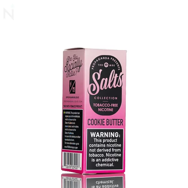 Vape Pink Salt By Propaganda E-Liquid - Cookie Butter - 30mL - 35mg - Image 3