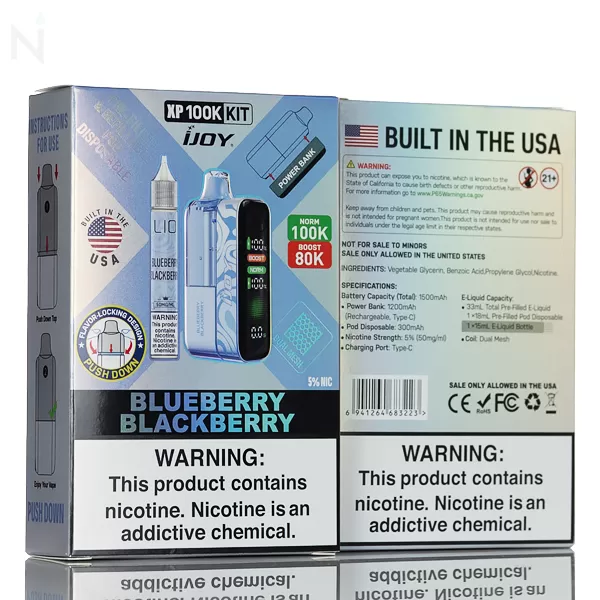 Ijoy XP100K 100000 Puffs Disposable Vape Kit - Strawberry Ice - Image 3