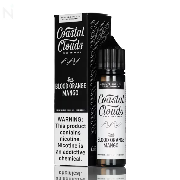 Coastal Clouds E-Liquid - Blood Orange Snow Cone Iced (Iced Blood Orange Mango) - 60mL - 3mg