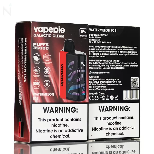 Vapepie Galactic Gleam 35K Puffs Disposable - 20mL - Blue Razz Ice - Image 3