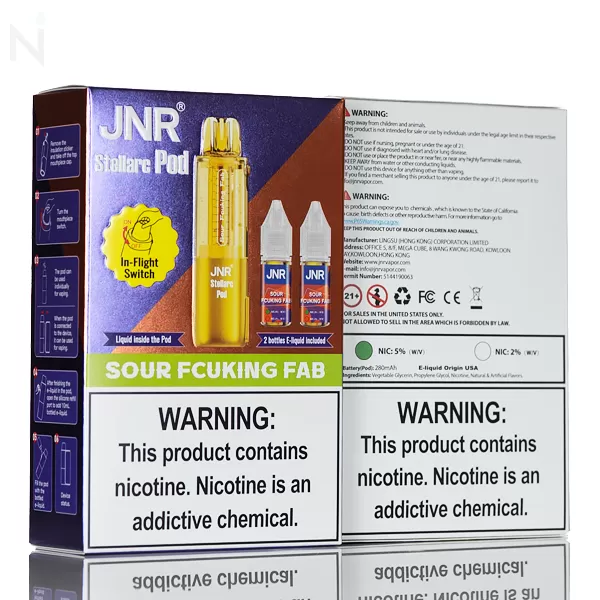 JNR Stellarc 100K 100000 Puffs Disposable Pod - 30mL - Sour Apple Ice - Image 2