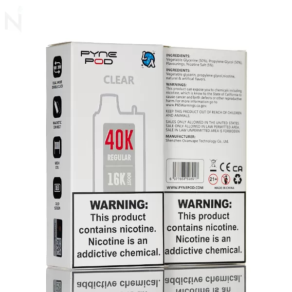 L&A X Pyne Pod Click 40K Disposable FULL KIT - 5% - Clear - Image 3