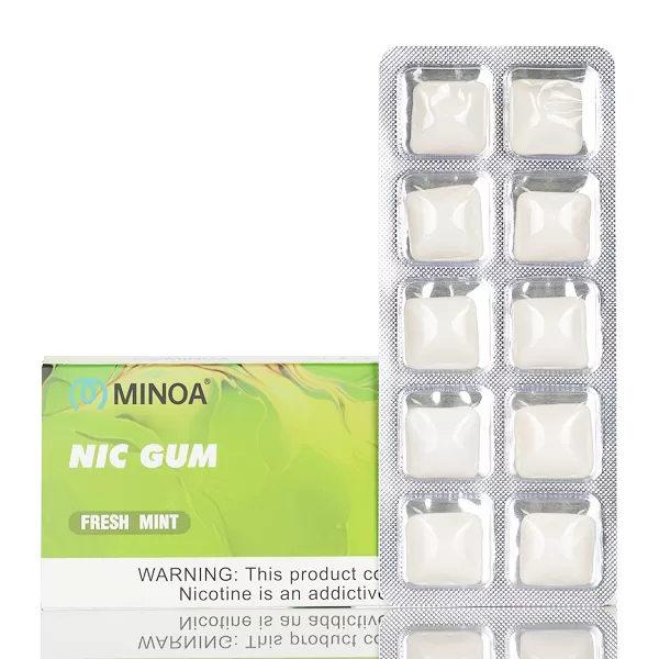 Minoa Soft Salt Nic Gum - Pack of 10 - Fresh Mint 3mg - Image 3