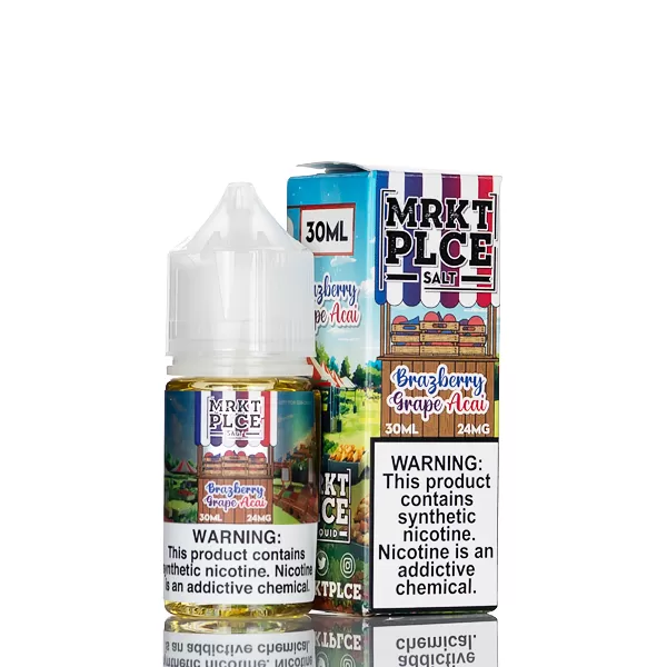 MRKT PLCE Nic Salt - Brazberry Grape Acai - 30mL - 24mg - Image 2