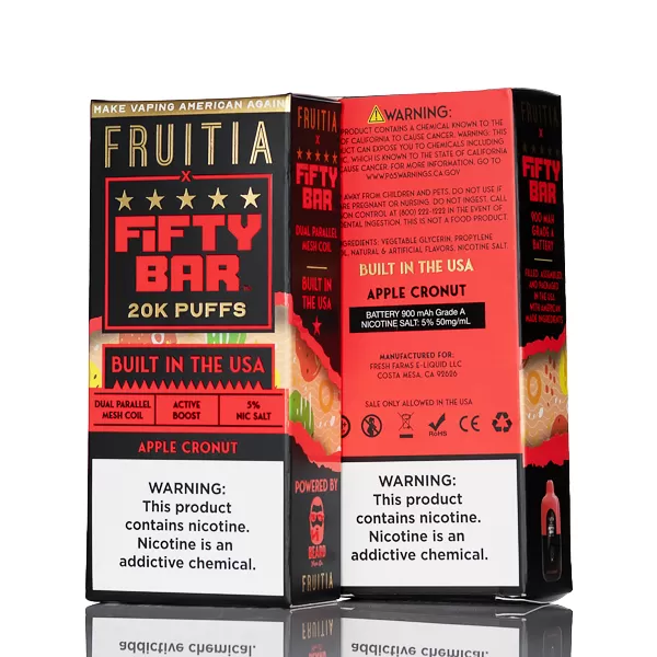 FRUITIA X Fifty Bar 20K 20000 Puffs Disposable - 16mL - Cookie Butter - Image 3