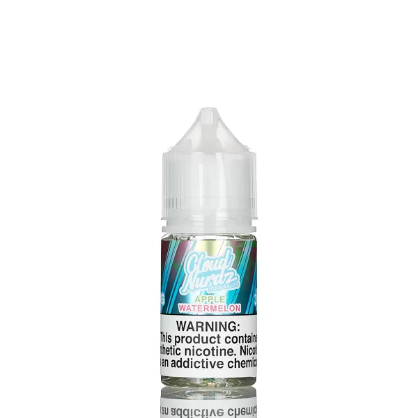 Cloud Nurdz Salts E-Liquid - Watermelon Apple Iced - 30mL - 50mg - Image 3